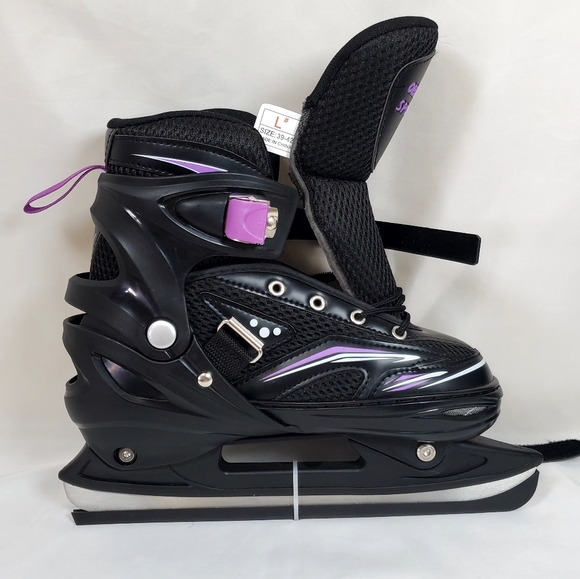 OBENSKY Adjustable Ice Skates for Boys & Girls, Beginner Ice Skates Purple/Black - Picture 12 of 15